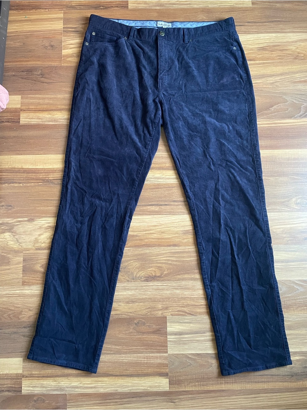 Peter Millar Men's Blue Corduroy Pants Size 38 Straight Fit Casual Golf Preppy